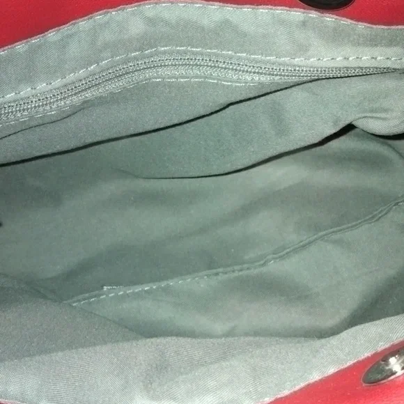 NWT Braided Handle Handbag/Crossbody Purse in Red - Picture 6 of 9